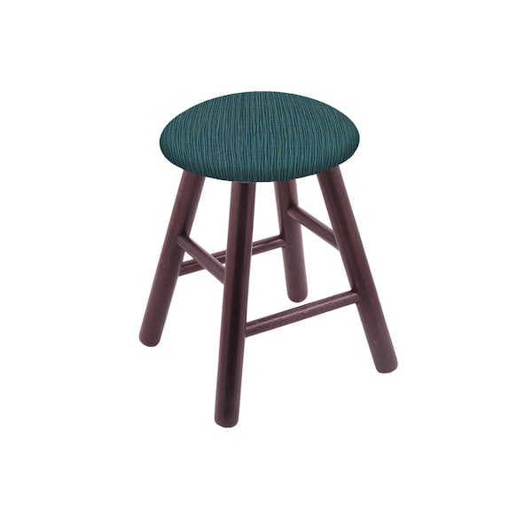 Oak Vanity Stool, Medium Finish, Canter Espresso Seat